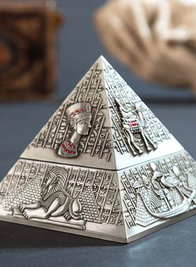 欧式及法V老金属金字塔创意烟灰缸会所酒KTZAY家居创意实用埃摆店