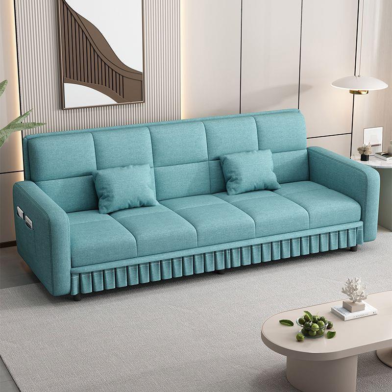 New multifunctional folding sofa bed dual-purpose small apartment fabric simple lazy living room rental clothing store