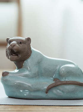 十二12生肖陶瓷马牛羊兔子猪狗鼠虎龙蛇猴鸡家居装饰工艺品摆件