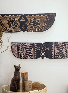 掬涵非洲布基纳法索手工雕刻墙画部落图腾家居墙面装饰画壁挂摆件