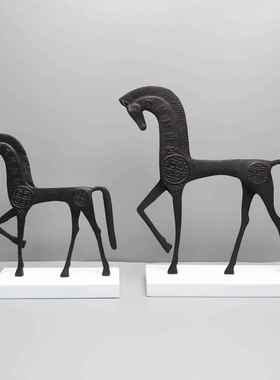 北欧创意铸铁章鱼样板房售楼部客厅书房餐厅电视柜桌面玄关摆件