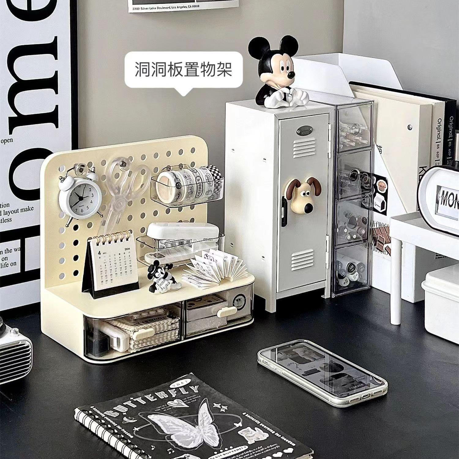 Desktop hole plate storage box drawer type hole plate storage rack without hole hole plate desktop storage rack