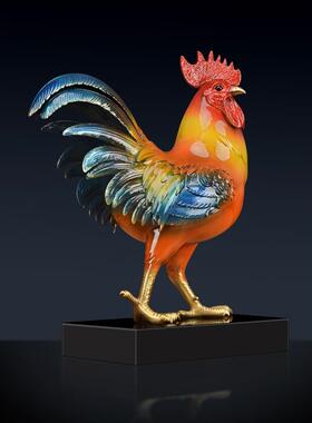 好运黄铜工艺品大公鸡铜装饰品中国客厅入口装饰品开幕礼品雕刻