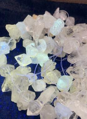 天然钻巴斯坦基油闪灵手串胆骸骨001水晶原石