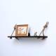 KE3C hole-free solid wood wall storage rack simple hemp rope one-line partition wall hanging storage