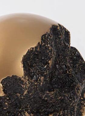 新款直销轻者复古树脂腐蚀金球雕塑摆件售楼部样板房电视柜家居桌