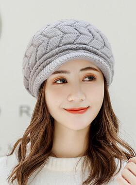冬季新款老人帽子女妈妈帽中老年人防风寒冻秋冬保暖针织兔毛线帽