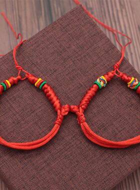 金刚结婴儿宝宝手绳半成品手工编织儿童diy手链可穿猪惊骨平安扣