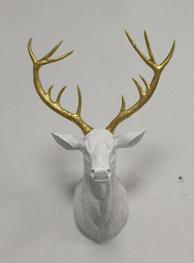 跨境麋鹿头壁挂鹿头墙面装饰挂件ins鹿头家居墙面装饰树脂工艺品