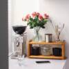 Desktop solid wood storage rack black walnut designer tea set cup rack retro coffee cup storage rack storage