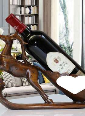 红摆件梅AwQfe8D8酒柜装饰品现代架客厅电视柜摆设酒花鹿