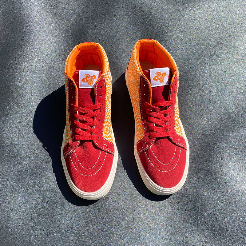 2025新款冬季男士超火爆款大码休闲鸳鸯帆布鞋情侣橙红色中帮板鞋,淘宝优惠券,粉丝福利购,淘宝优惠卷