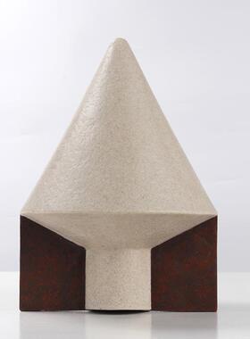 现代极简几何锥形摆件样板房别墅酒店民宿客厅书柜设计师软装饰品