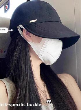女士可扎马尾空顶防晒棒球帽帽女高马尾鸭舌渔夫帽子2026新款户外