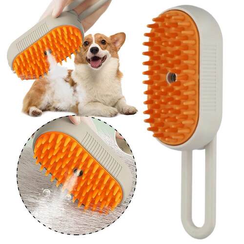 Cat Steam Brush Steamy Dog Brush 3 in 1 Electric Spray Cat H - 图1