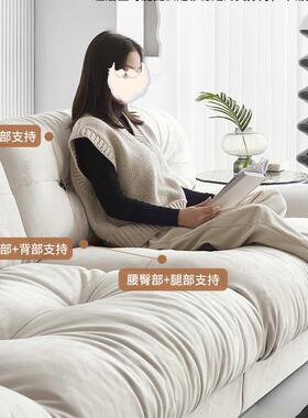 Baxter设计师客厅现代小户型三人直排羽绒奶油布艺Milano云朵沙发