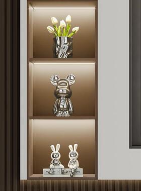 新居简约轻酒柜软客厅边柜餐工艺礼品现代奢装饰品摆件电视柜乔迁