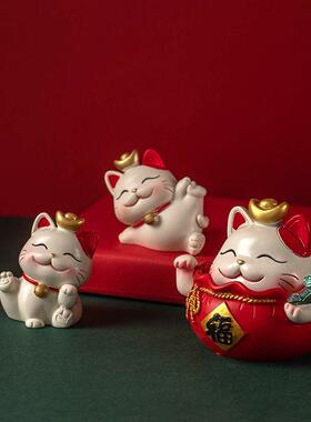 可爱招财猫汽车摆件车内装饰品女2026新款车载中控台摆件桌面