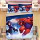 Customized cartoon cartoon super marine quilt covers, big white surrounding children's dormitory three-piece set