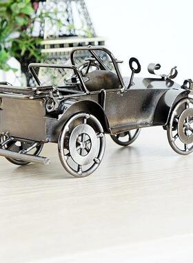 供应仿真精美家居金属老爷车模型精美敞篷老爷车摆件二色混发Q28