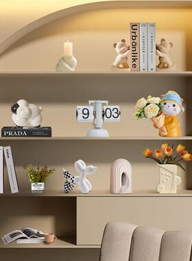 直销新款创意轻奢酒柜电视柜玄关装饰品现代软装书架书柜摆件上档