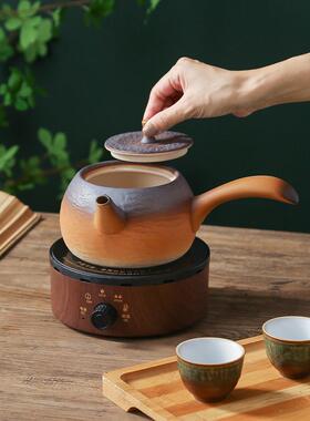 煮茶壶煮茶器新款陶瓷粗陶茶壶耐高温烧水泡茶小型电陶炉围炉煮茶