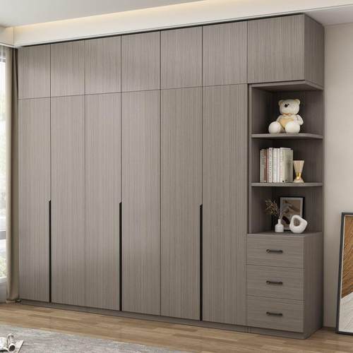 实木柜家用卧室生态板加厚衣子包安装出租房用收纳一柜体大HSK橱 - 图1