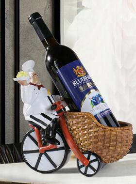 厨师树脂红酒架工艺品西餐厅家居装饰品摆件厨房水果摆设酒柜橱窗