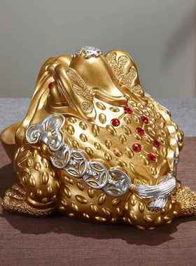 创意蟾蜍招财摆件家居饰品金蟾酒柜装饰品鞋柜钥匙收纳摆件工艺品