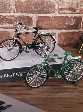 自行车脚踏车仿真铁艺装饰摆件