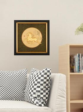 马年非遗金箔装饰画员工表彰工艺品摆件企业周年庆活动送客户礼品