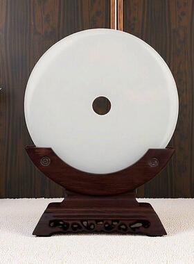 阿富汗天然玉石平安扣摆件客厅玄关家居风水电视柜桌面高端装饰品
