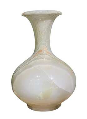 天然玉石花瓶摆设玉石花瓶样板间客厅书房摆件高级感玉器工艺品