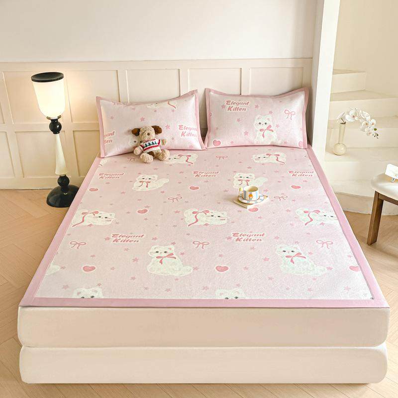 a类冰藤席2025夏季家用双人凉席三件套折叠软席学生宿舍单人席子,淘宝优惠券,粉丝福利购,淘宝优惠卷