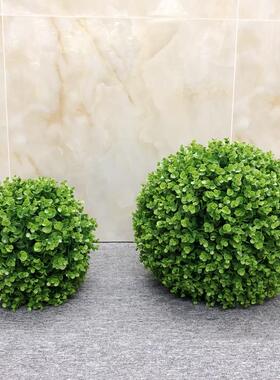 草球花球彷真绿色植物婚庆用品落地大花瓶套装配饰花艺家居饰品