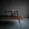 Iron tea shed black Bogu rack tea Japanese tea shed storage table display art rack tea room tea space tea set cabinet