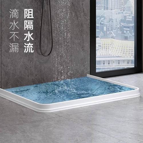 浴室挡水隔板条加高卫生间厨卫防水门槛隔水条洗澡间自粘款挡水条 - 图3