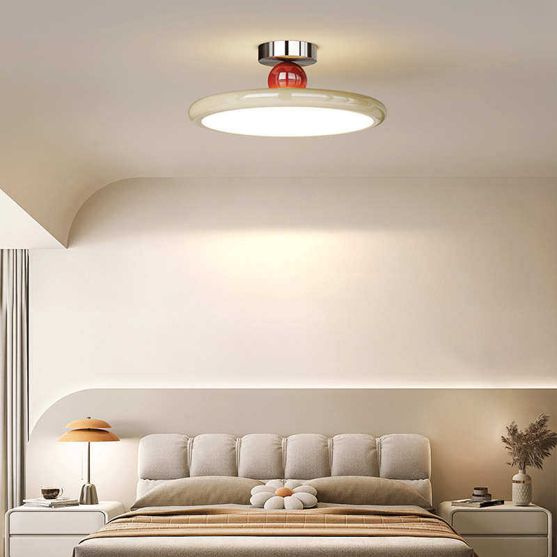 奶油风护眼卧室吊灯现代简约2024年新款中古高级感书房主卧吸顶灯,淘宝优惠券,粉丝福利购,淘宝优惠卷