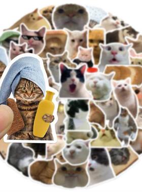 50/100pcs Cute Dog Cat MEME Funny Animals Stickers Aesthetic