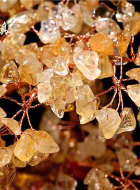 天然黄水晶PJN摇钱树多色品家装饰新居乔迁客厅关玄开业风水品礼