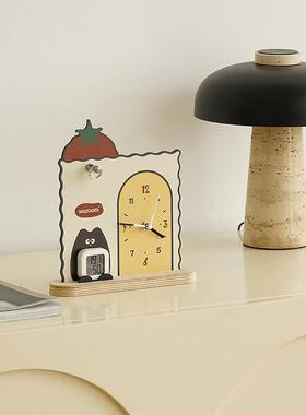 WZOOO湿M家居厅温度摆台式装饰品TYOS885入户玄关创意时钟桌面摆