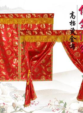 佛龛帘佛门佛堂堂口佛帘背景装饰花帐菩萨防尘堂单遮挡帘仙龛横幅