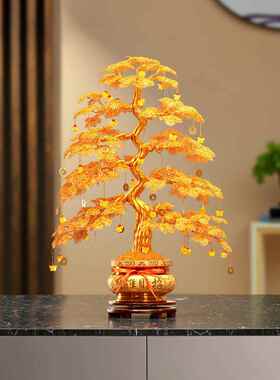 摇钱树发财树摆件招财客厅轻奢高档电视柜装饰品乔迁新居开业礼物