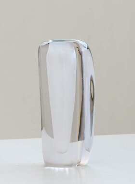 摆件样板间创意电视柜加厚装饰瓷花瓶餐桌琉璃轻奢客厅粉白风果冻