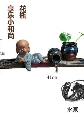 家居风水新款紫砂流水摆件客厅喷泉办公室假山鱼缸送礼加湿器