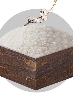 家用实木招财日进斗金米斗粗陶客厅摆件开张礼品升子斗四方艺术品