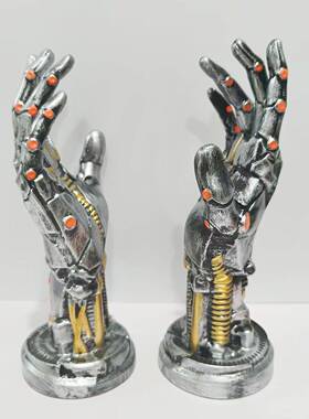 跨境赛博朋克机械手摆件阿修罗游戏手柄支架钥匙收纳架拍摄道具