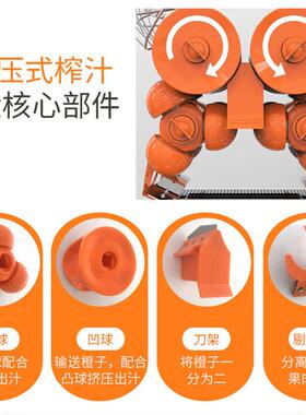 全自动商用鲜橙榨汁机不锈钢电动橙子柠檬榨汁机跨境出口专用