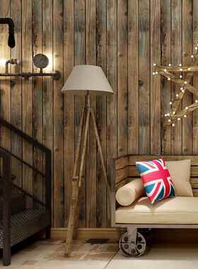 Retro Faux Wood Grain Peel And Stick Wallpaper Self-adhesive
