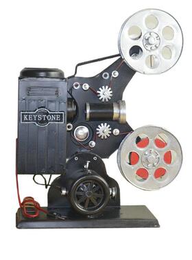 老式电影放映机模型摆件复古铁皮家居软装饰摆件橱窗陈列道具